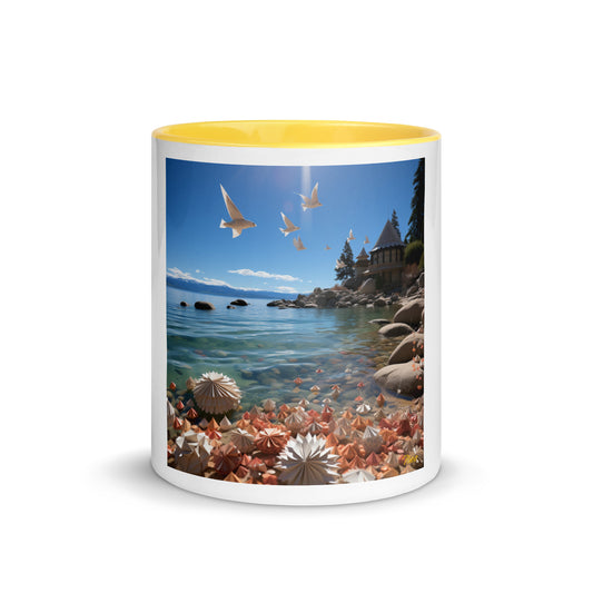 Atop The Mountain Lakeshore Series Print #3 - Mug with Color Inside