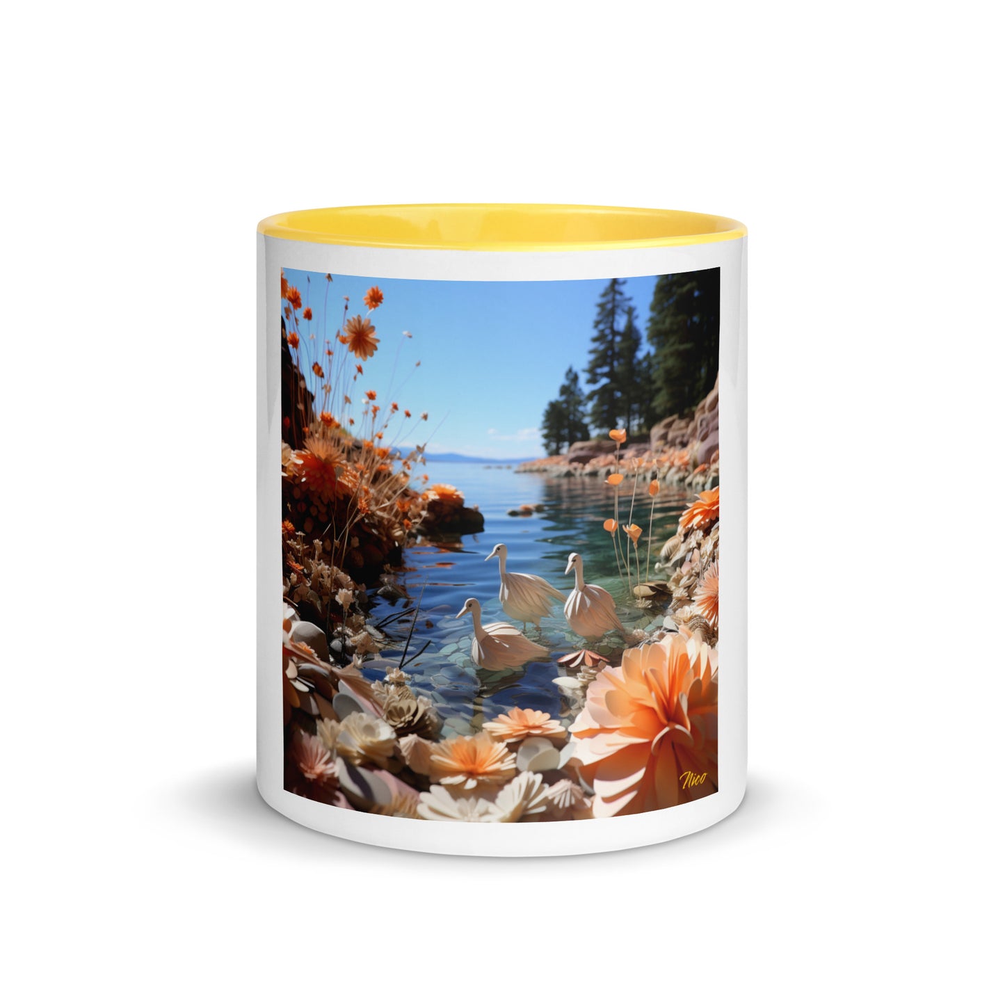 Atop The Mountain Lakeshore Series Print #4 - Mug with Color Inside