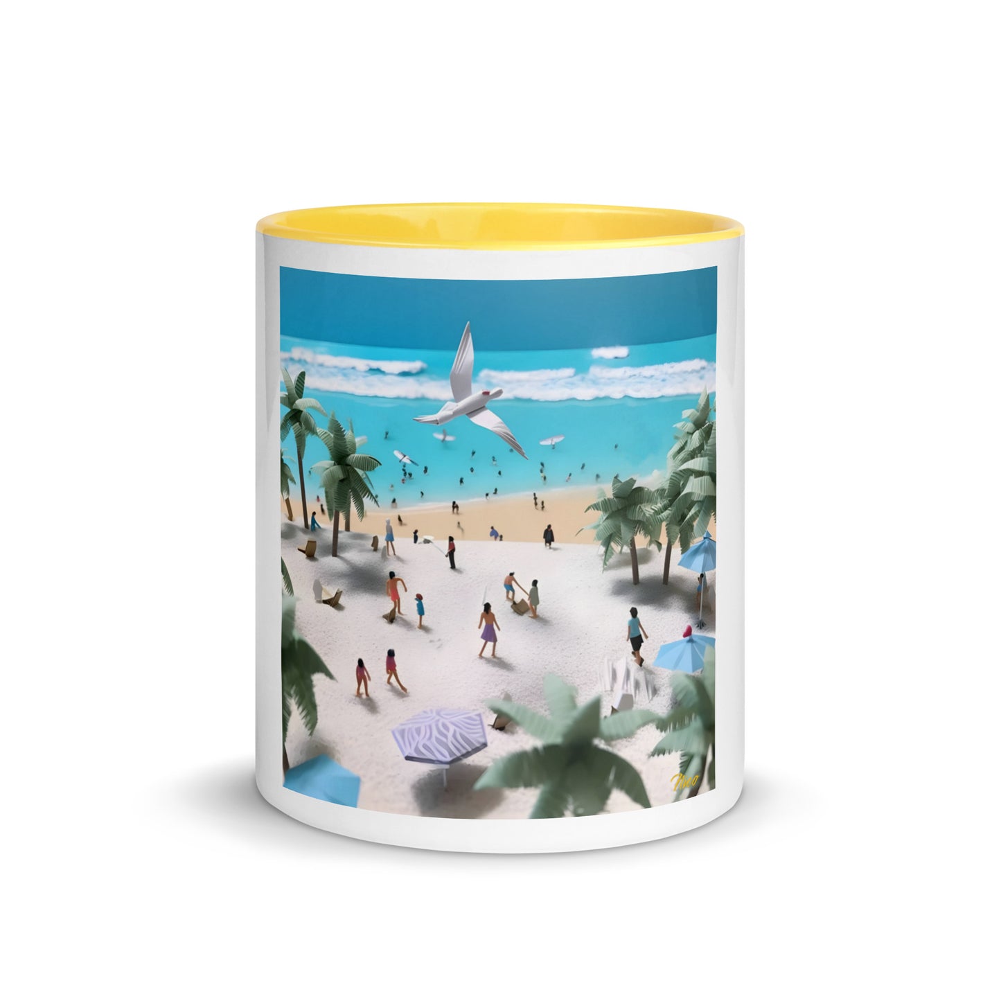 By The Seaside Series Print #5 - Mug with Color Inside