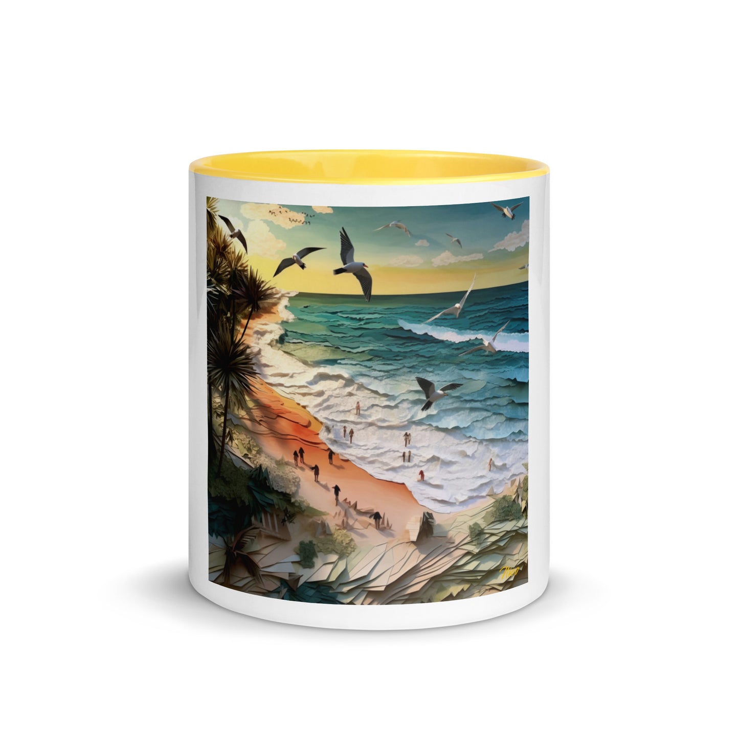 By The Seaside Series Print #6 - Mug with Color Inside