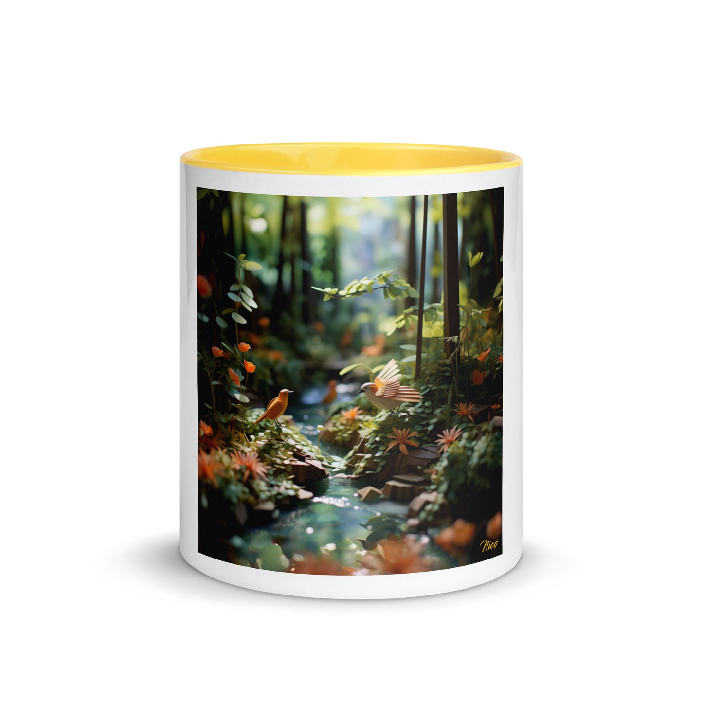 Relaxing By The Brook Series Print #6 - Mug with Color Inside