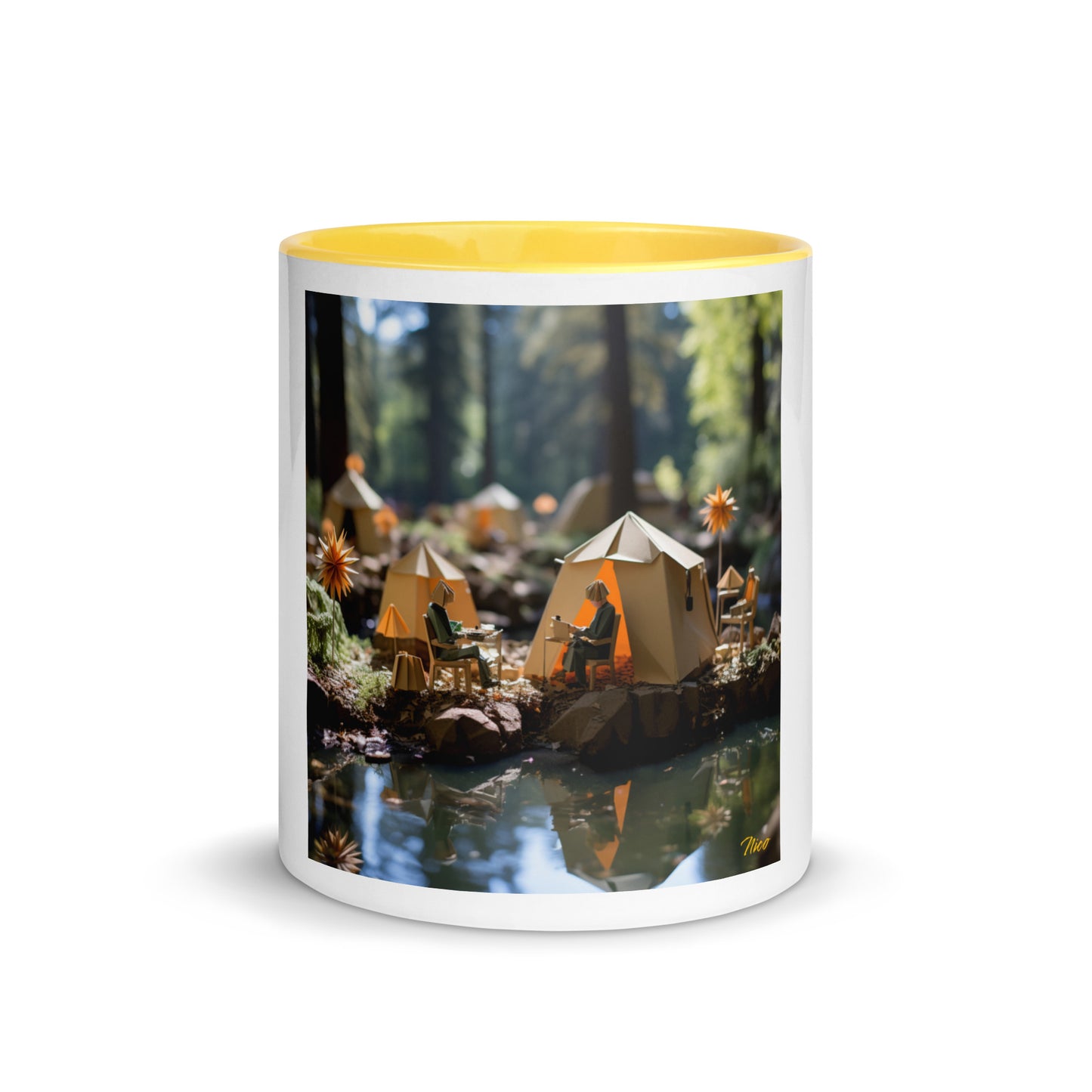 Relaxing By The Brook Series Print #4 - Mug with Color Inside