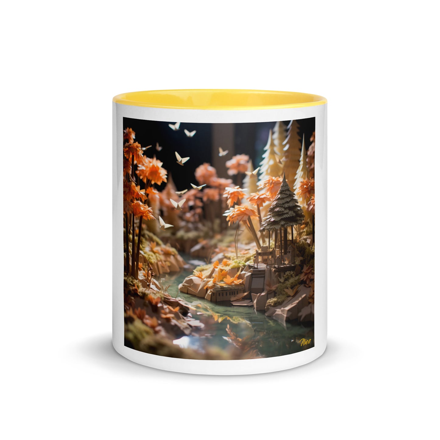 Relaxing By The Brook Series Print #3 - Mug with Color Inside