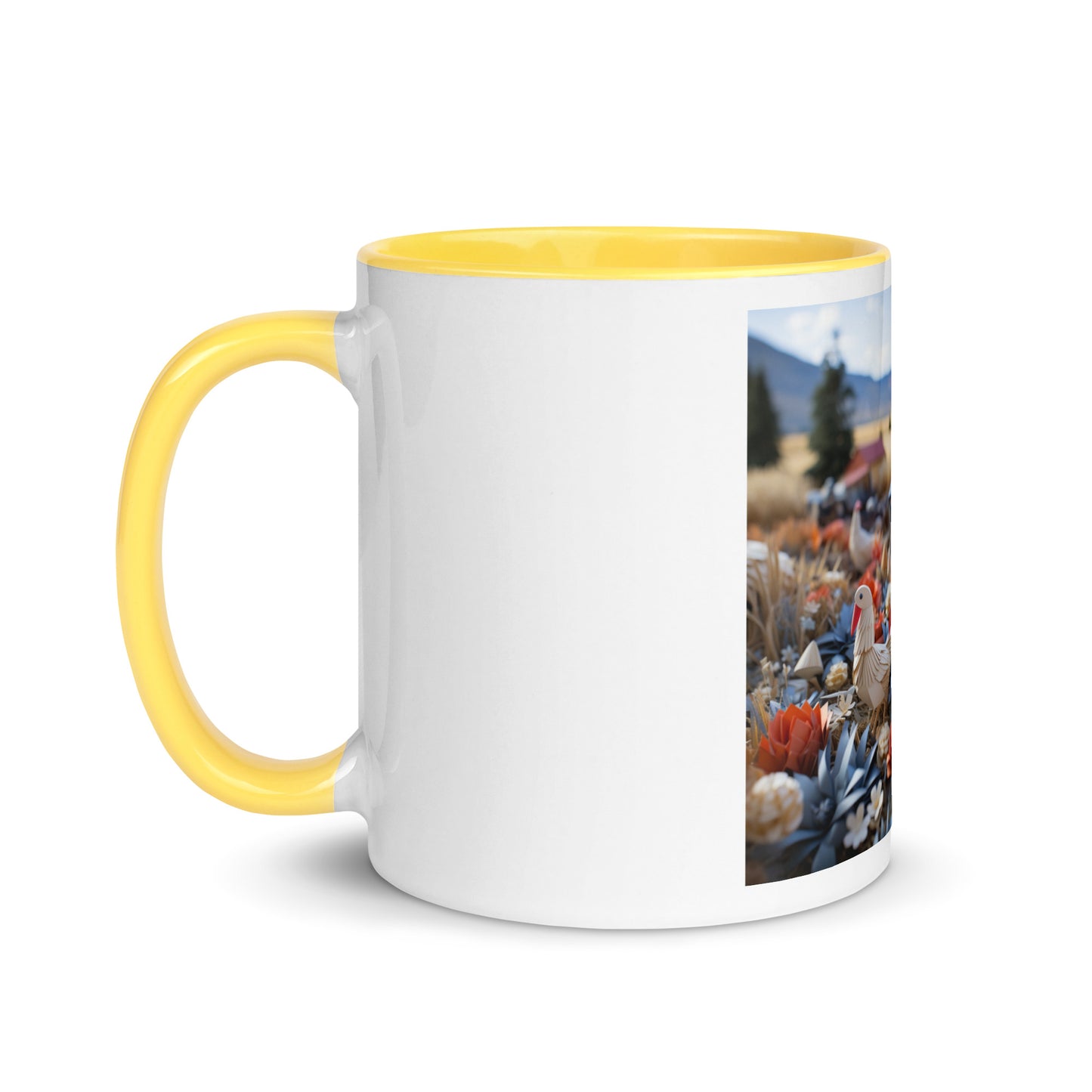 Meadow By The Farm Series Print #6 - Mug with Color Inside