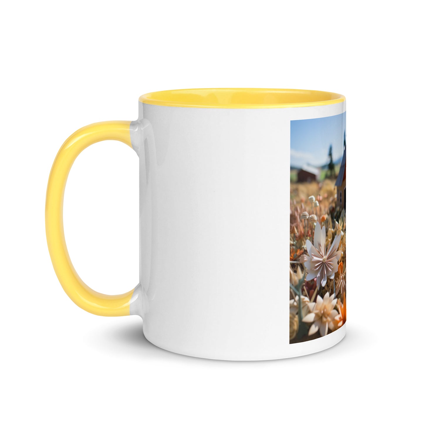 Meadow By The Farm Series Print #4 - Mug with Color Inside