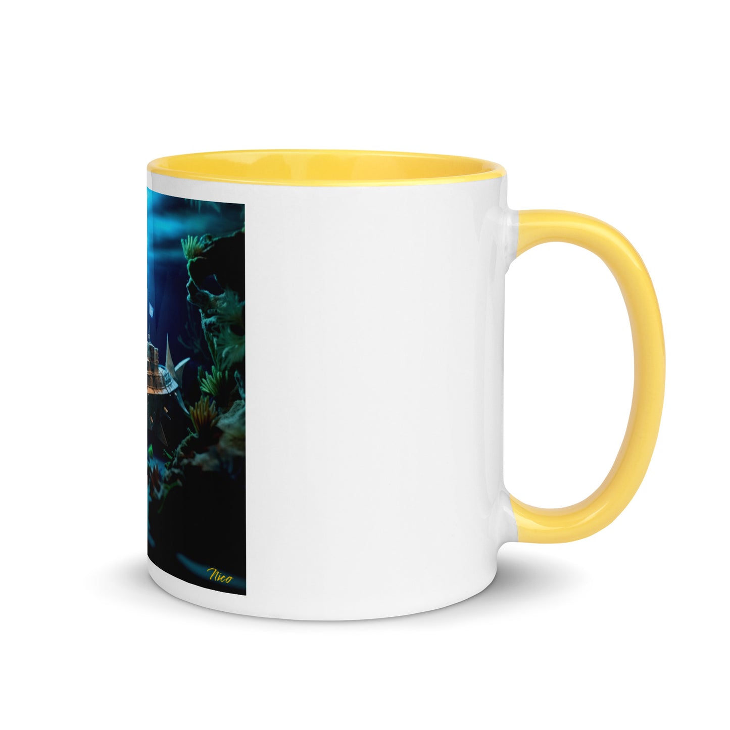 20,000 Leagues Under The Sea Series Print #3 - Mug with Color Inside