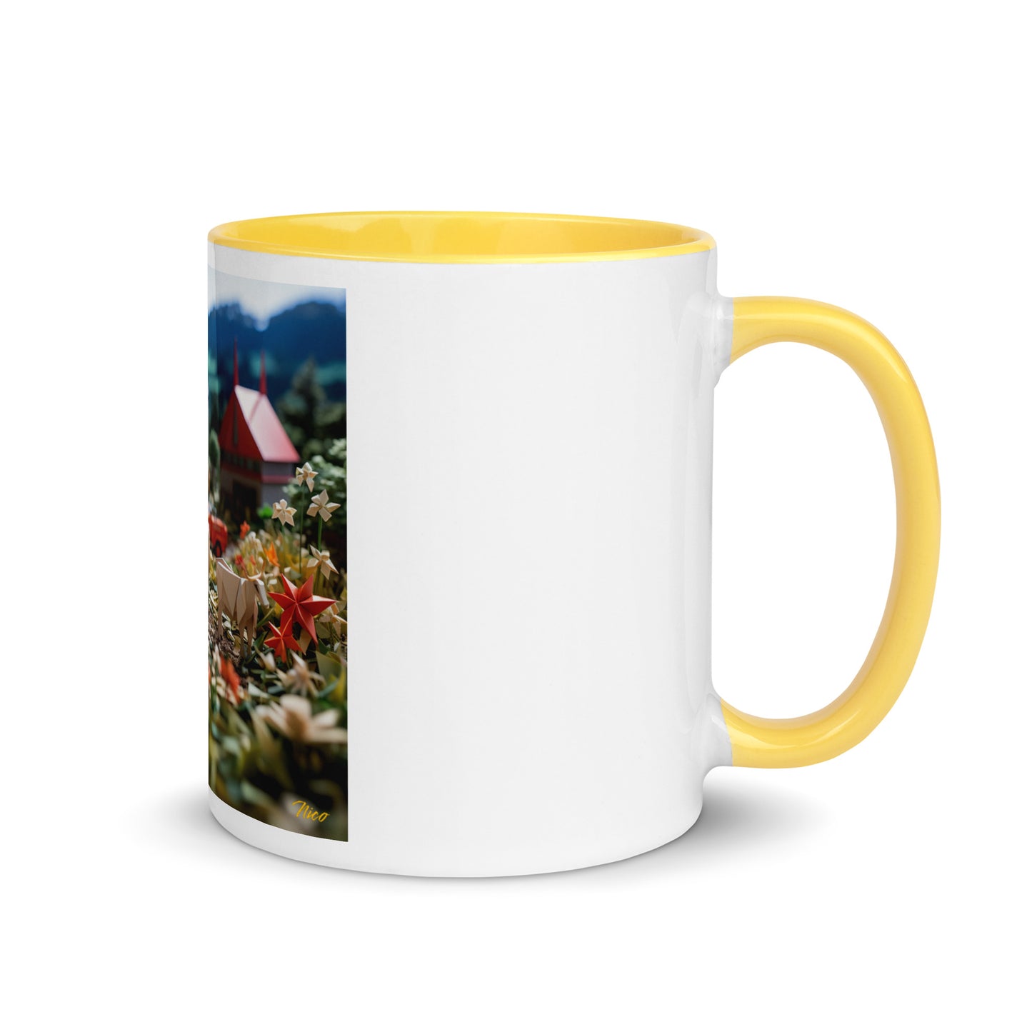 Meadow By The Farm Series Print #5 - Mug with Color Inside