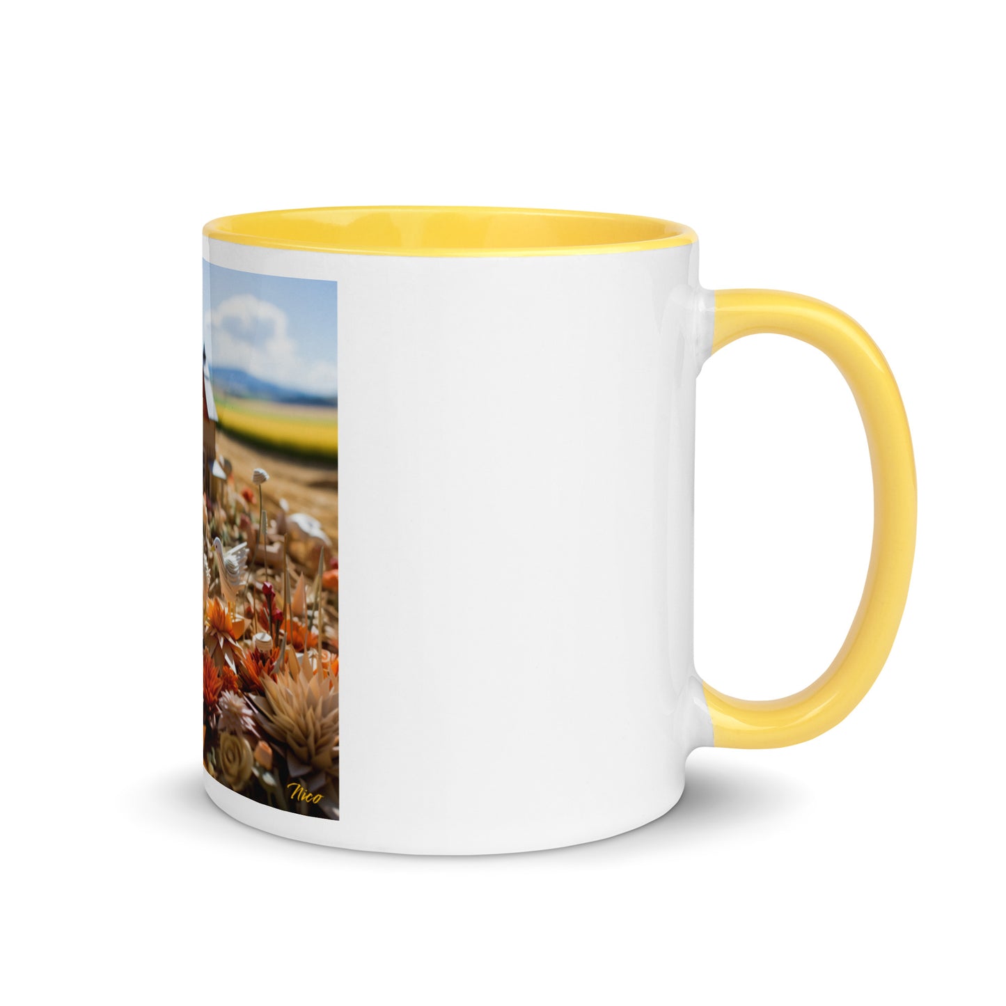 Meadow By The Farm Series Print #4 - Mug with Color Inside