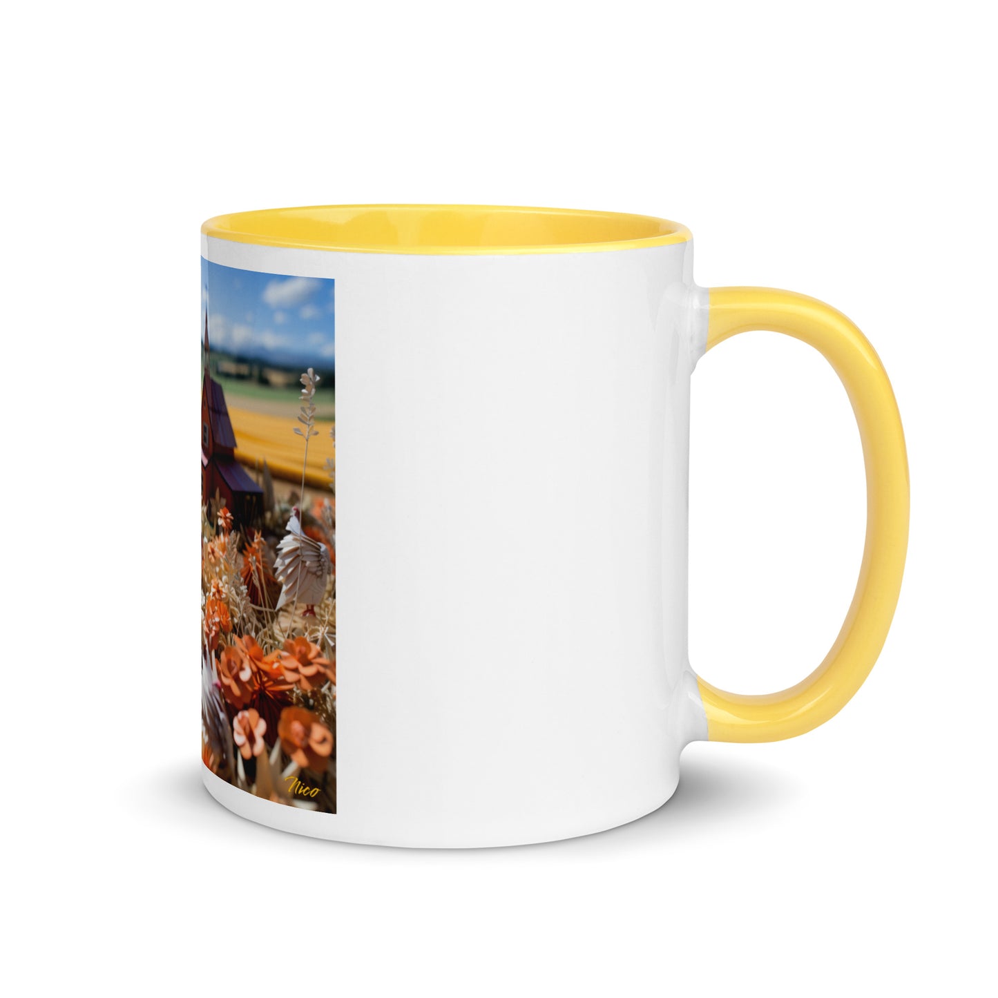 Meadow By The Farm Series Print #7 - Mug with Color Inside