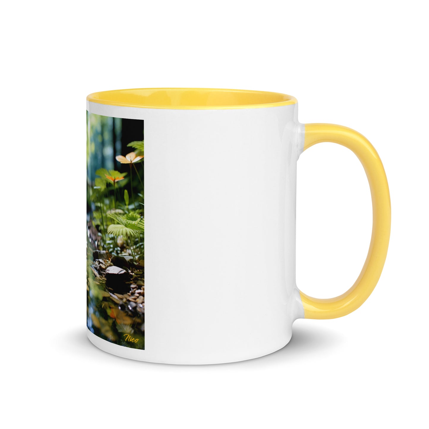 Relaxing By The Brook Series Print #9 - Mug with Color Inside