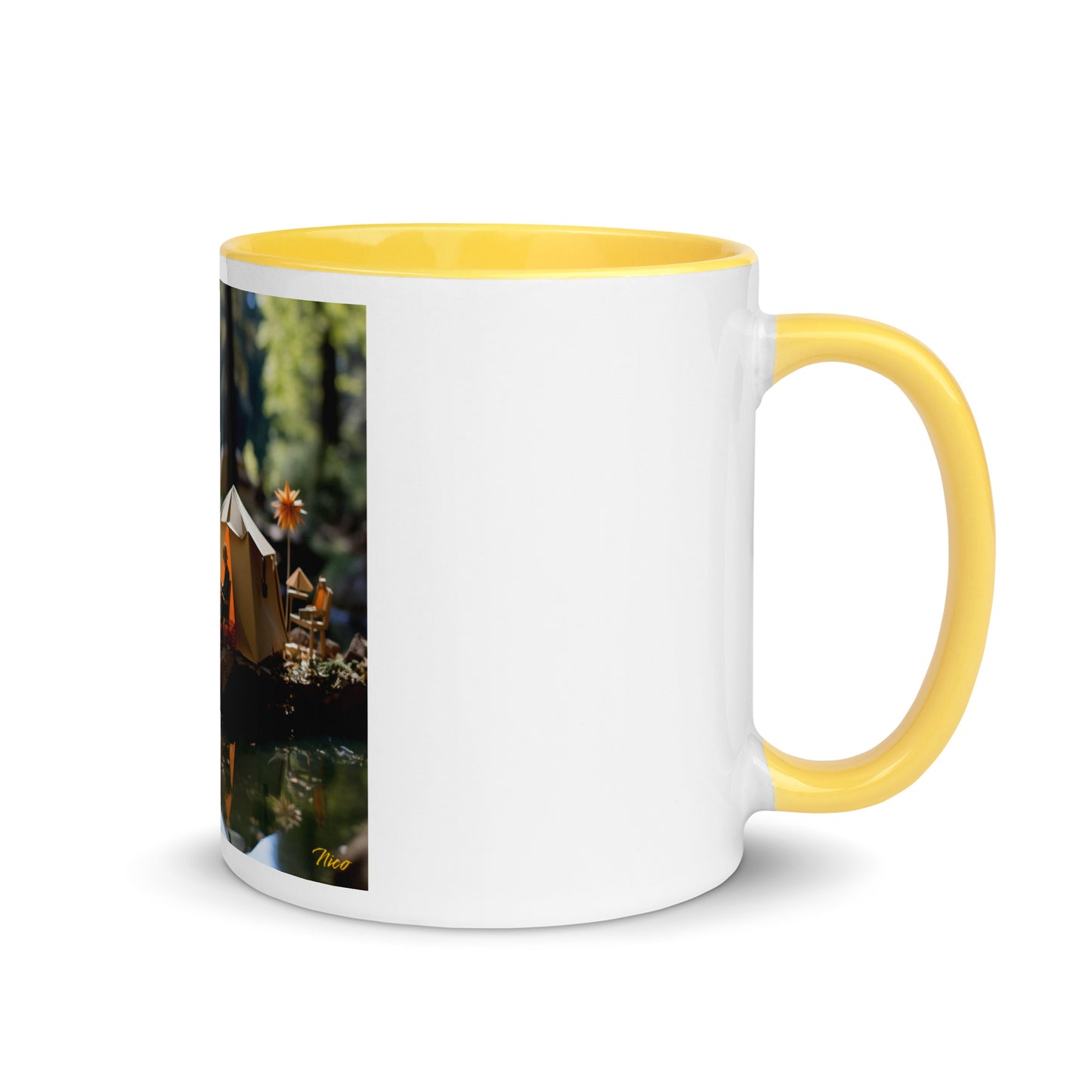 Relaxing By The Brook Series Print #4 - Mug with Color Inside