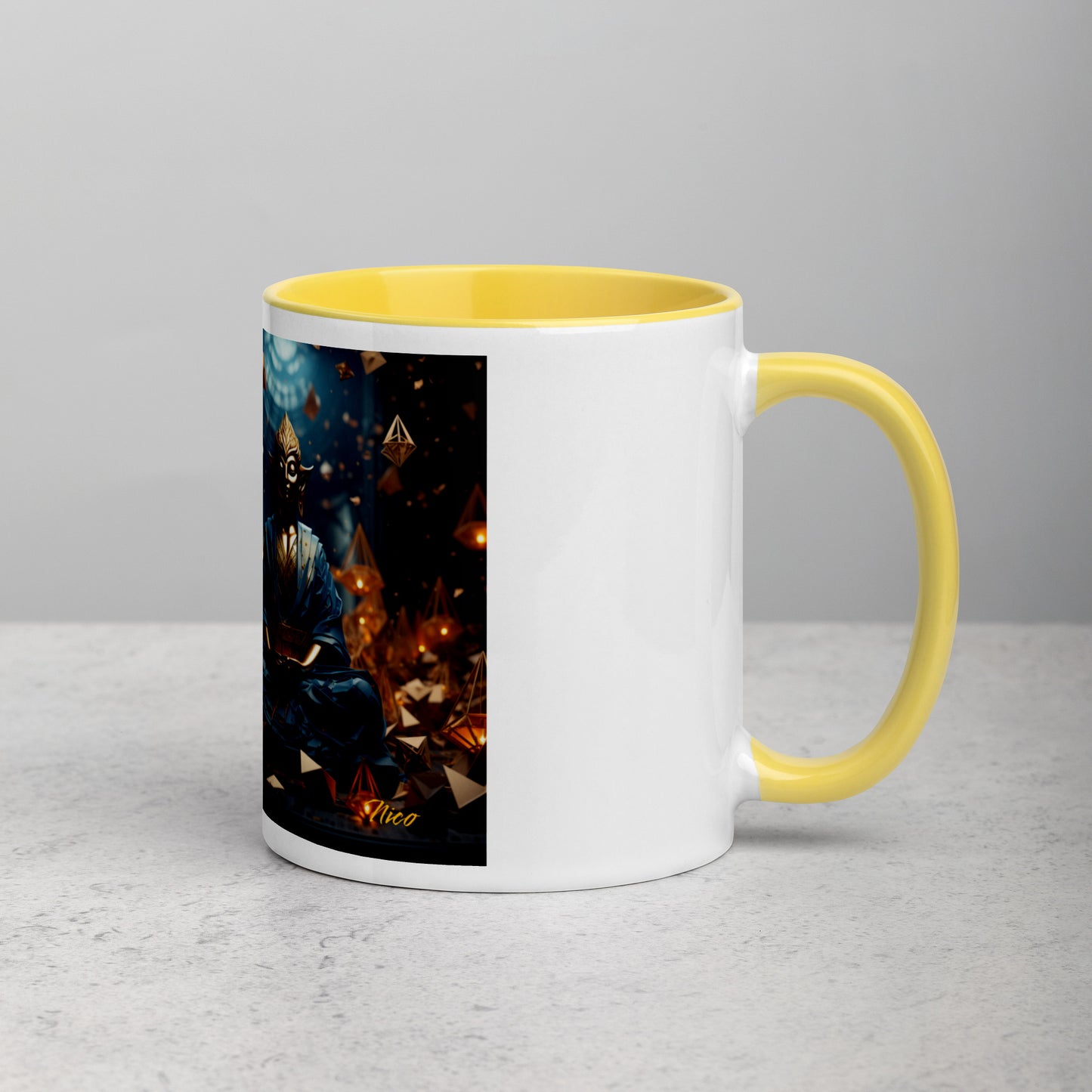 Ascending Buddha Series Print #1 - Mug with Color Inside