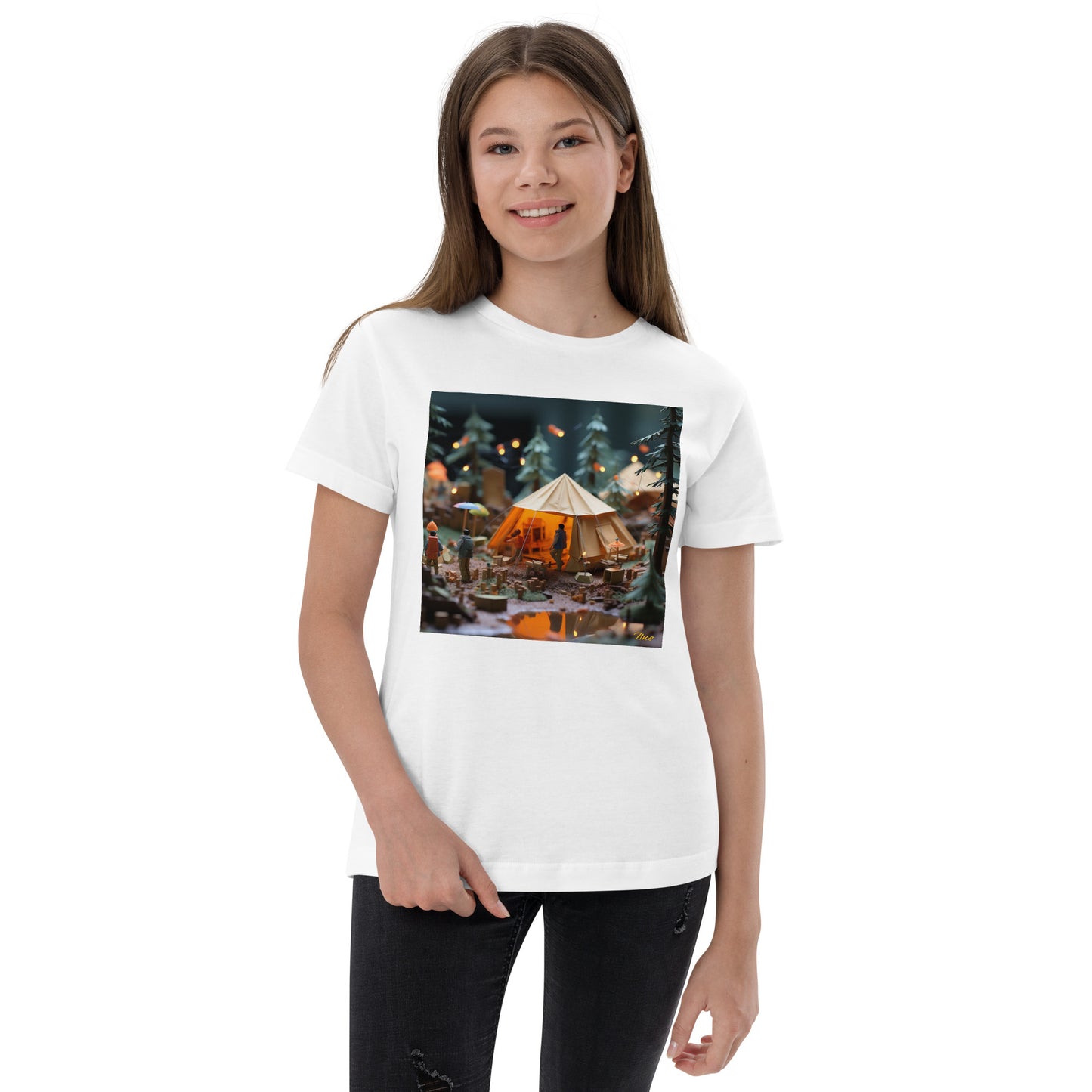 Camping In The Rain Series Print #3 - Youth jersey t-shirt